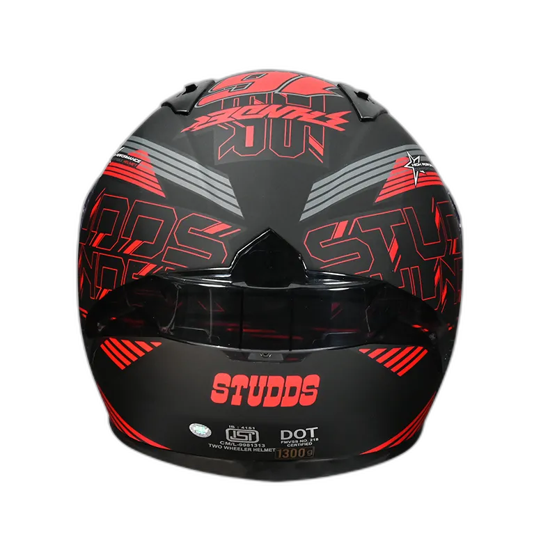 STUDDS Thunder D10 Matt White N6 Full Face Helmet