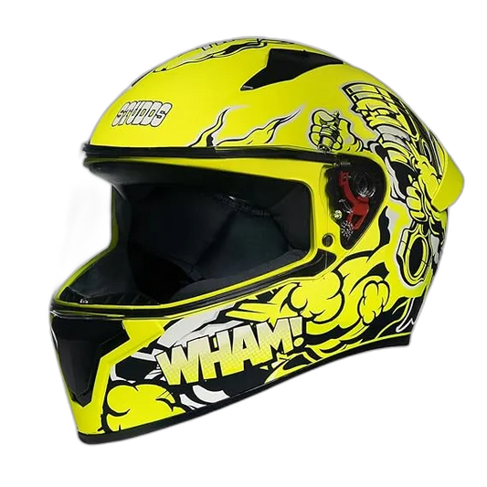 STUDDS Thunder D10 Matt Yellow N5 Full Face Helmet