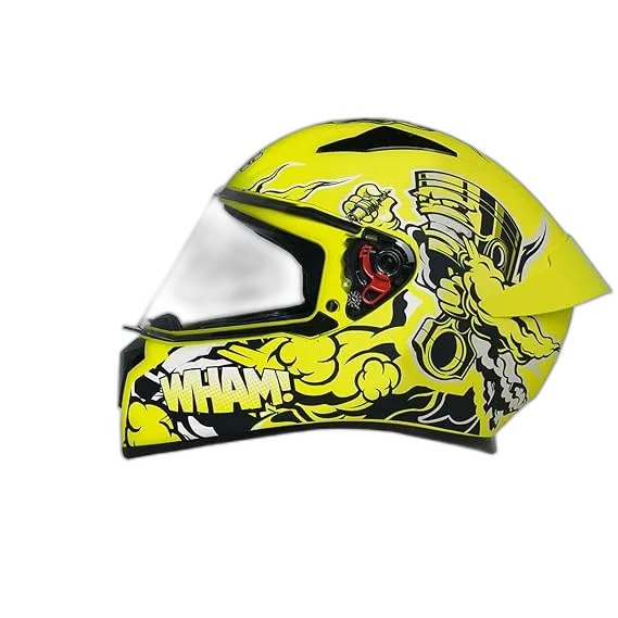 STUDDS Thunder D10 Matt Yellow N5 Full Face Helmet