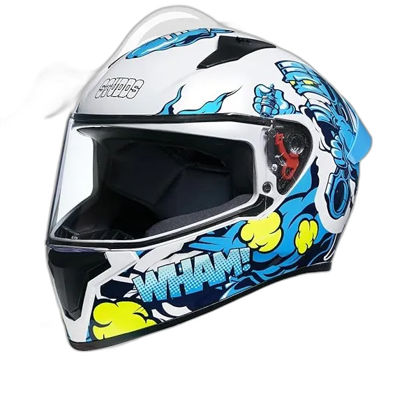 STUDDS Thunder D10 White N1 Full Face Helmet