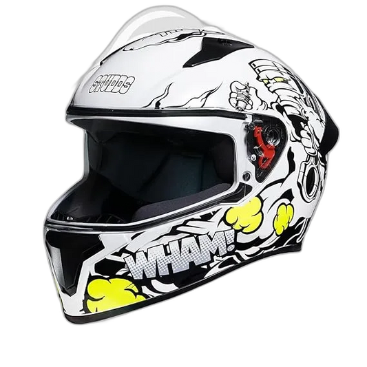 STUDDS Thunder D10 White N6 Full Face Helmet