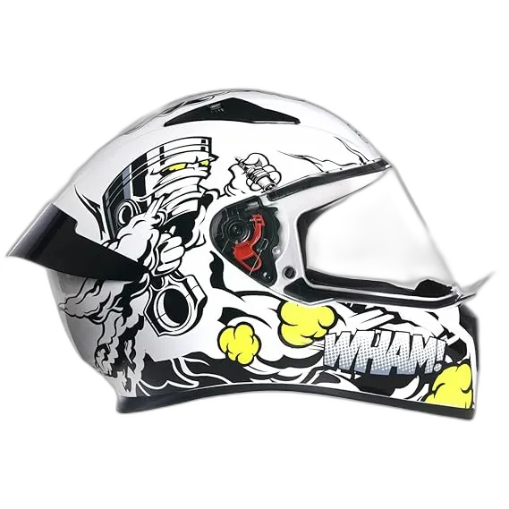 STUDDS Thunder D10 White N6 Full Face Helmet