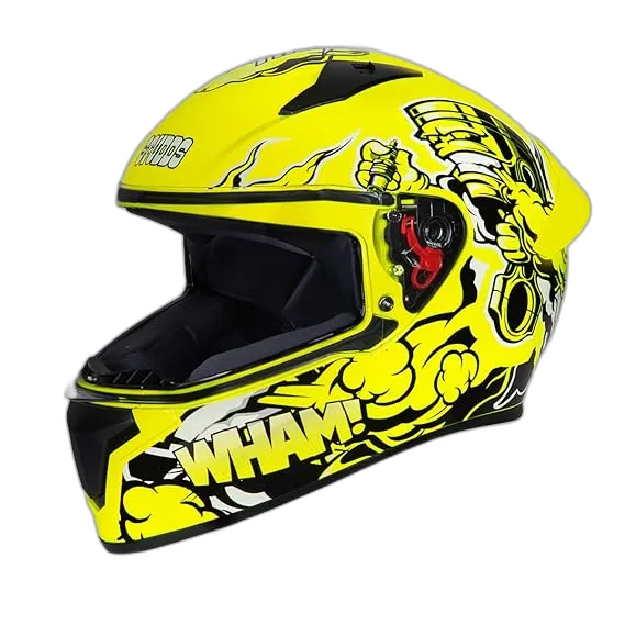 STUDDS Thunder D10 Yellow N5 Full Face Helmet