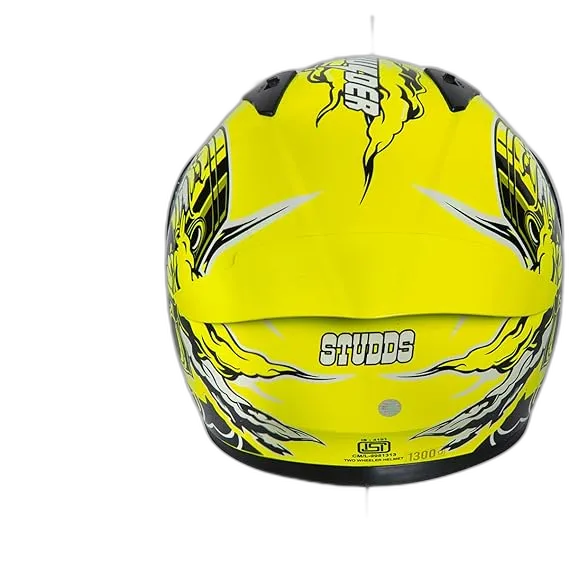STUDDS Thunder D10 Yellow N5 Full Face Helmet