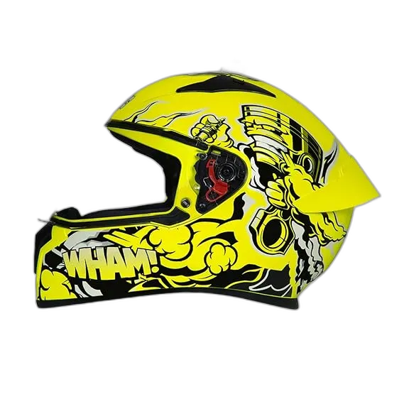 STUDDS Thunder D10 Yellow N5 Full Face Helmet