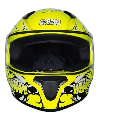 STUDDS Thunder D10 Yellow N5 Neon Full Face Helmet