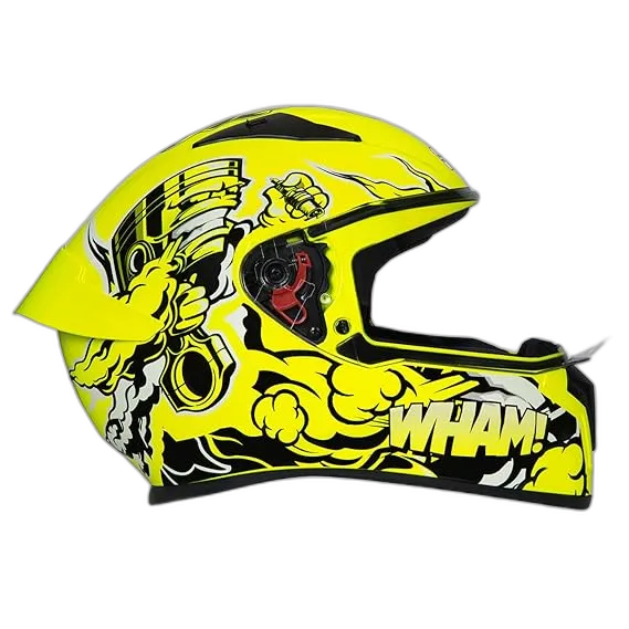 STUDDS Thunder D10 Yellow N5 Neon Full Face Helmet
