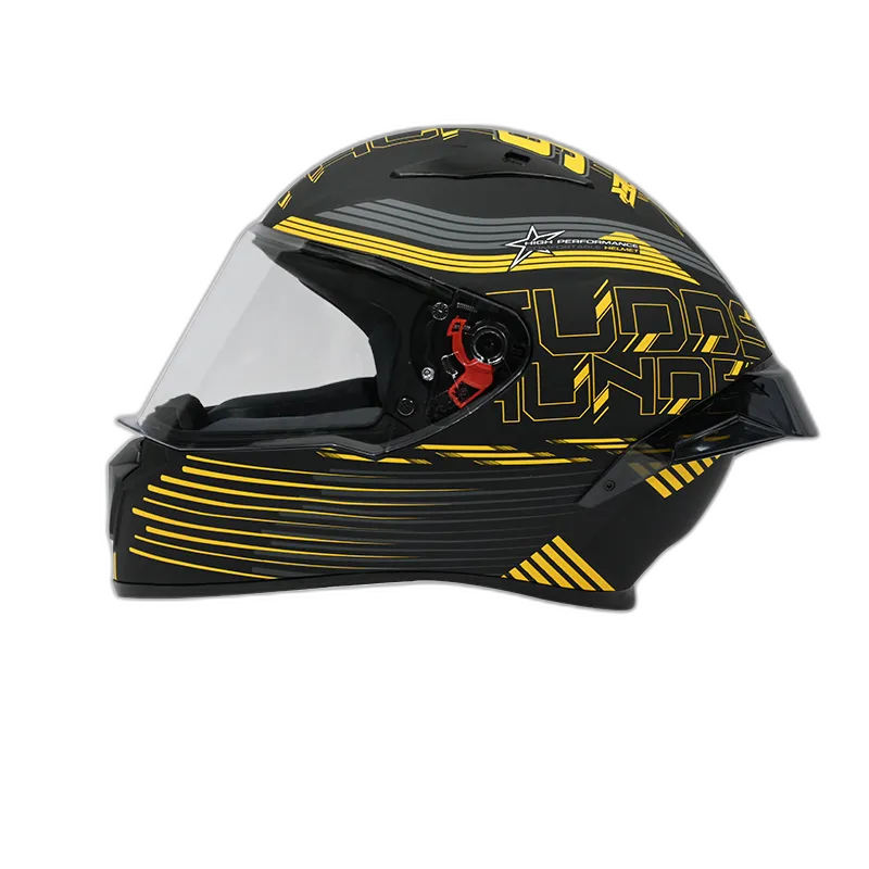 STUDDS Thunder D11 Black Yellow N5 Full Face Helmet