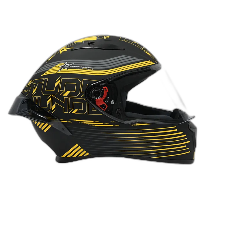 STUDDS Thunder D11 Black Yellow N5 Full Face Helmet
