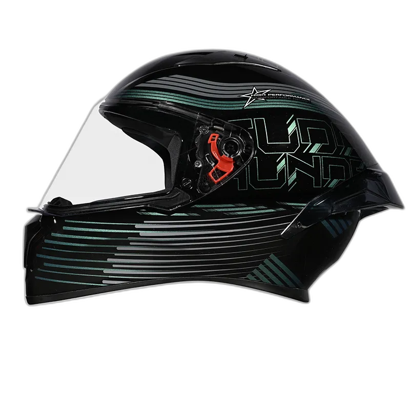STUDDS Thunder D11 Chameleon Black N1 Blue Full Face Helmet