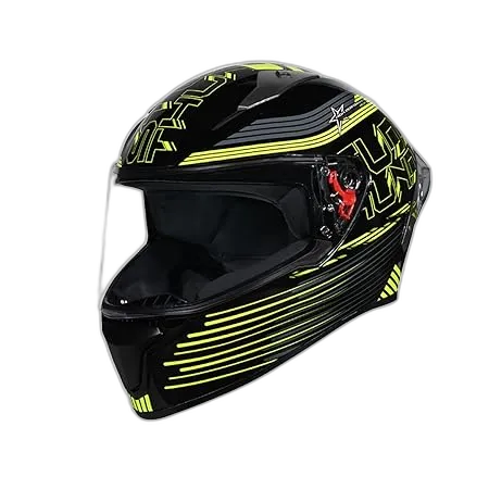 STUDDS Thunder D11 Fluoresescent Yellow Full Face Helmet