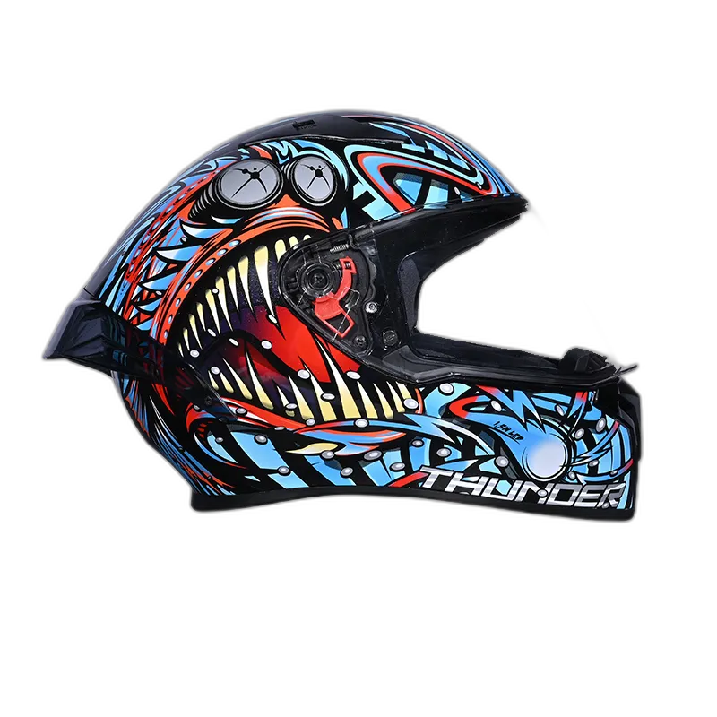 STUDDS Thunder D12 Bk Blue N2 Full Face Helmet