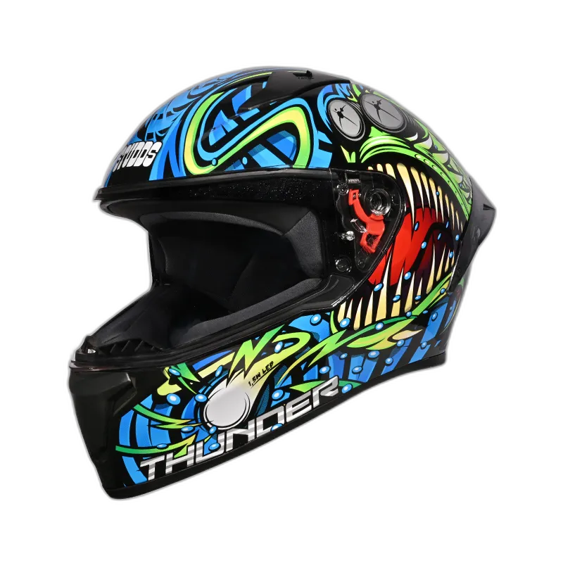 STUDDS Thunder D12 Bk Blue N3 Full Face Helmet