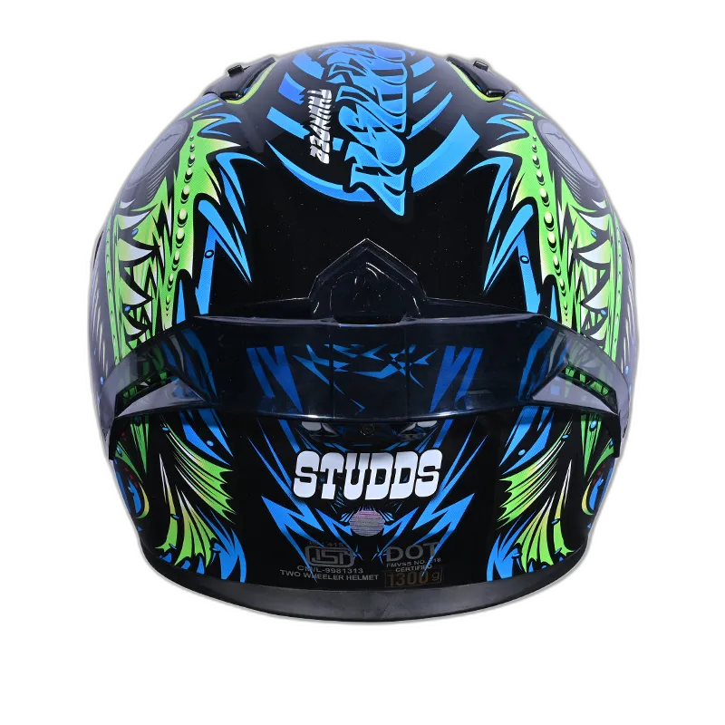 STUDDS Thunder D12 Bk Blue N3 Full Face Helmet