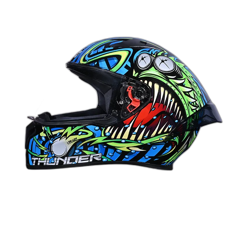 STUDDS Thunder D12 Bk Blue N3 Full Face Helmet