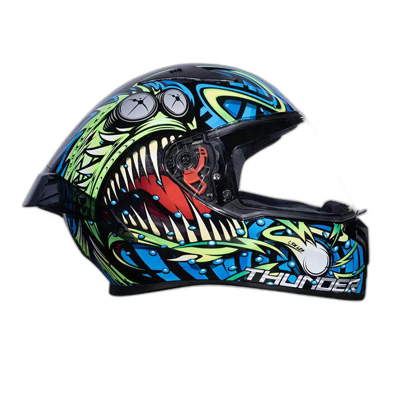 STUDDS Thunder D12 Bk Blue N3 Full Face Helmet