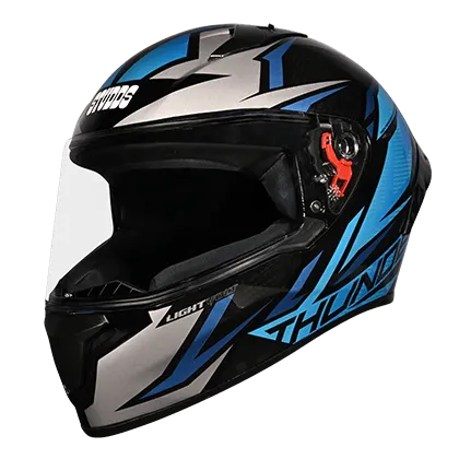 STUDDS Thunder D1 Light Volt Black Grey N Full Face Helmet