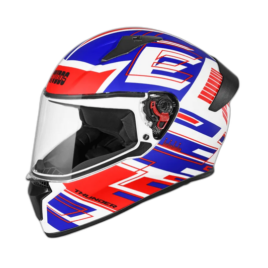 STUDDS Thunder D3 Matt White N2 Full Face Helmet
