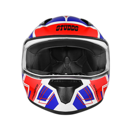 STUDDS Thunder D3 Matt White N2 Full Face Helmet