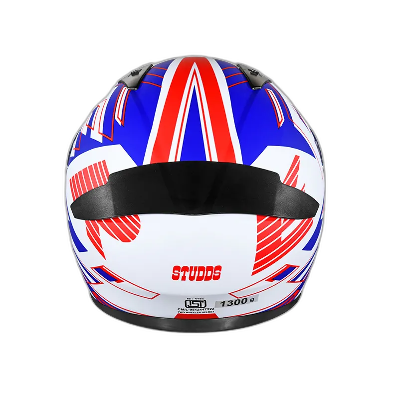 STUDDS Thunder D3 Matt White N2 Full Face Helmet