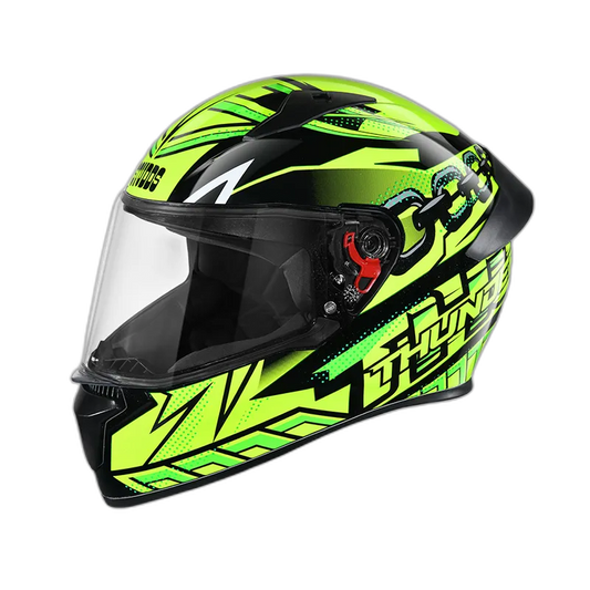 STUDDS Thunder D5 Black Green N5 Full Face Helmet
