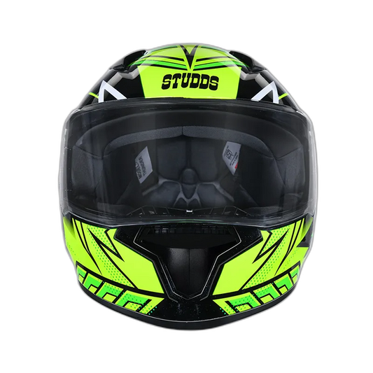 STUDDS Thunder D5 Black Green N5 Full Face Helmet