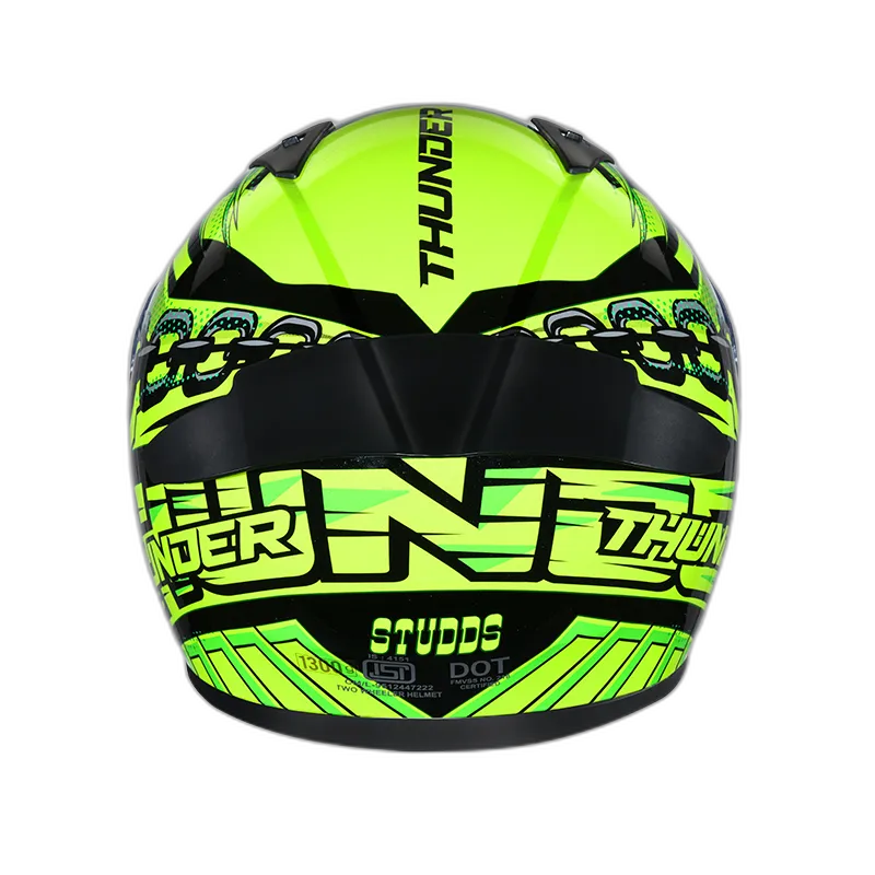 STUDDS Thunder D5 Black Green N5 Full Face Helmet