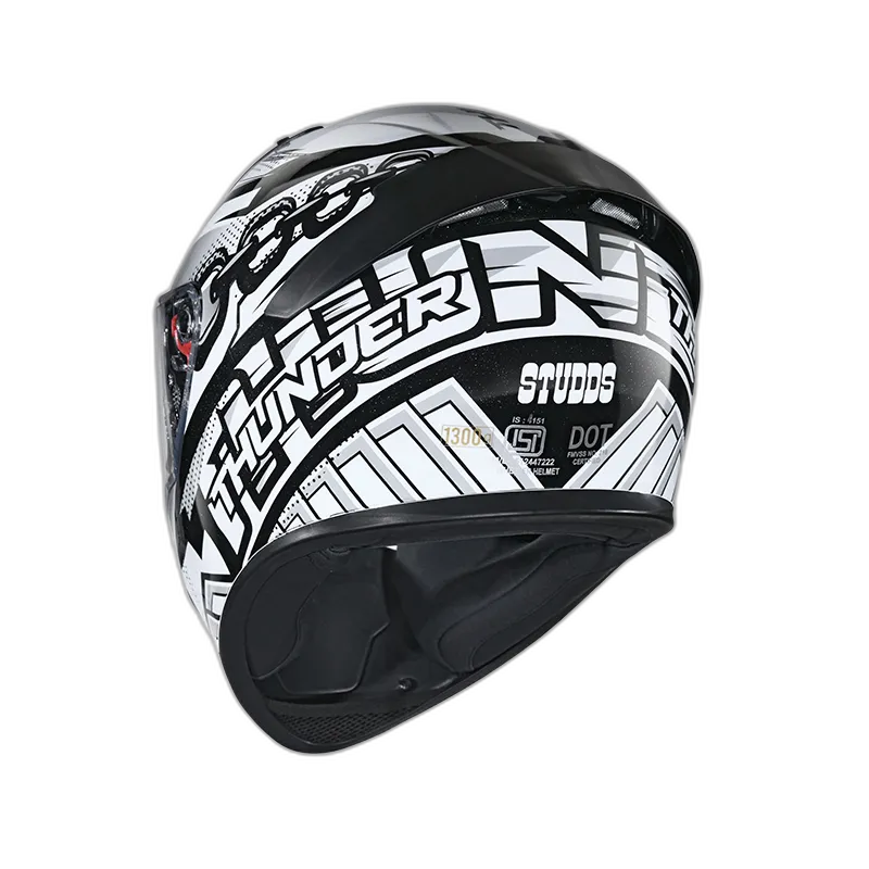 STUDDS Thunder D5 Black N6 Full Face Helmet