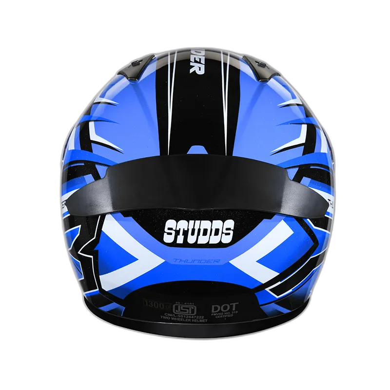 STUDDS Thunder D6 Black Blue N1 Full Face Helmet