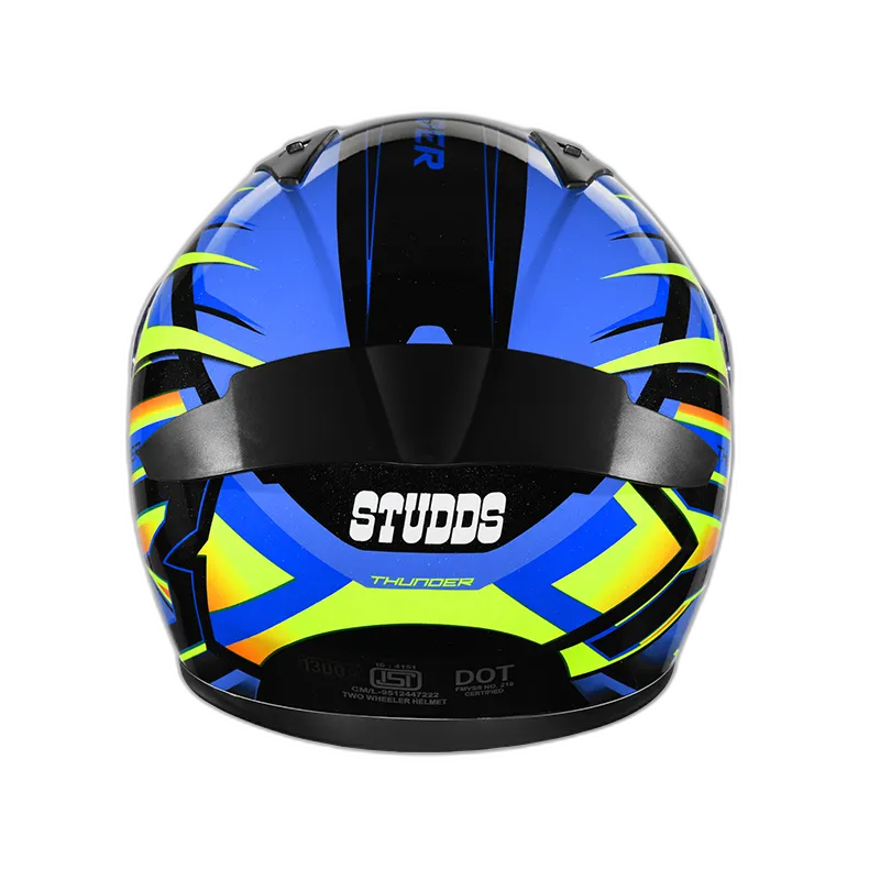 STUDDS Thunder D6 Black Orange N1 Full Face Helmet