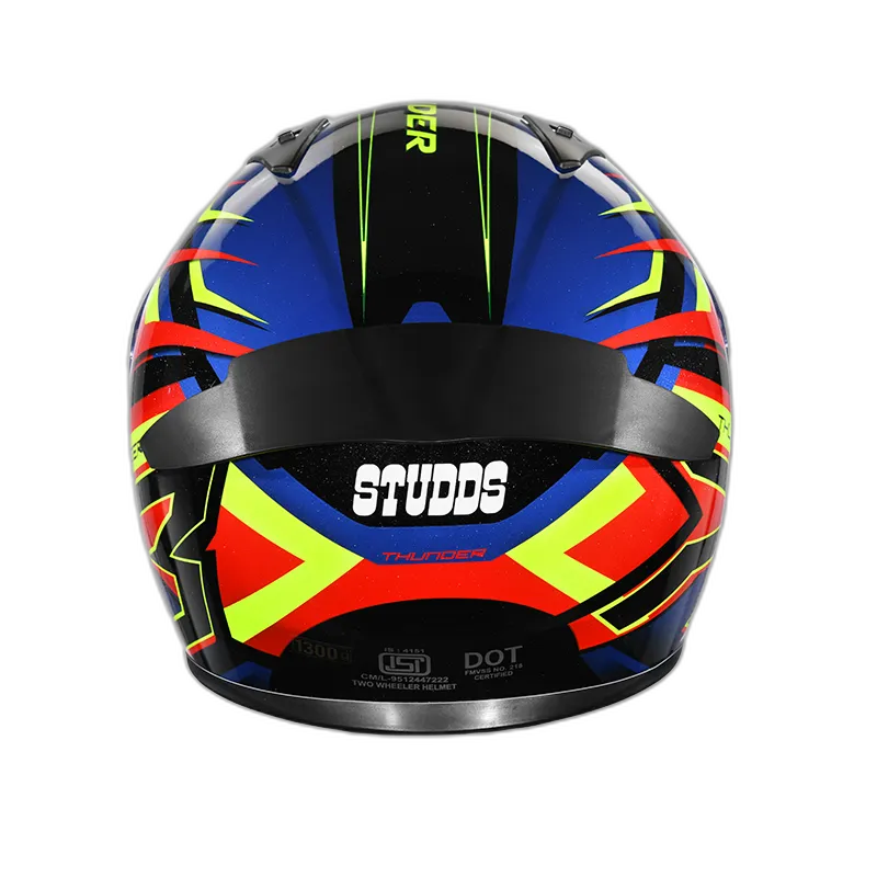 STUDDS Thunder D6 Black Red N1 Full Face Helmet