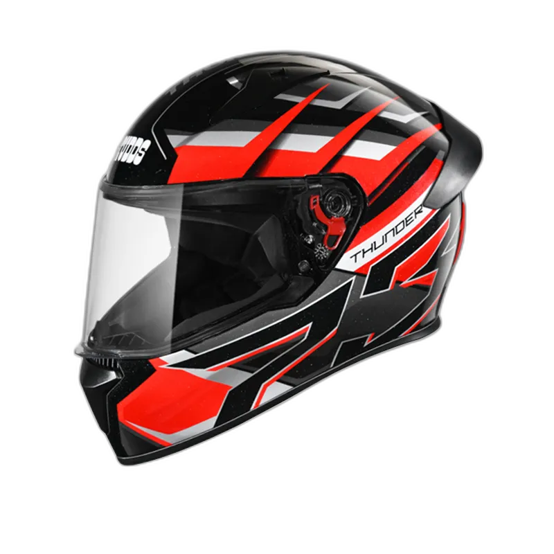 STUDDS Thunder D6 Black Red N4 Full Face Helmet