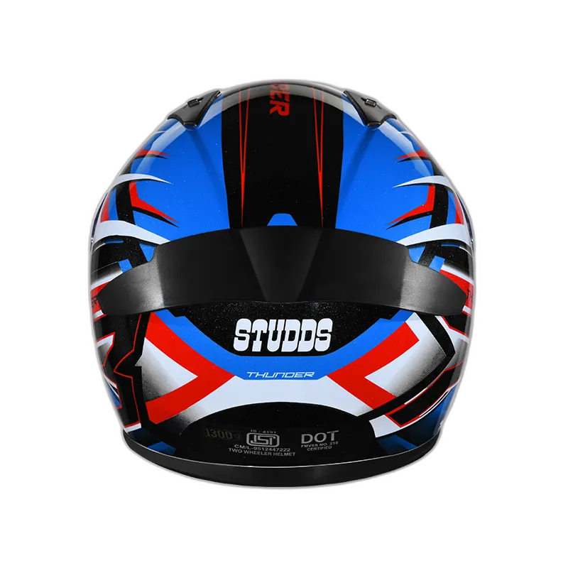 STUDDS Thunder D6 Black White N1 Full Face Helmet