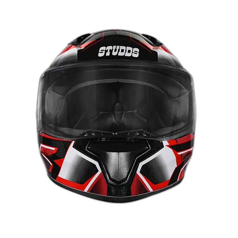 STUDDS Thunder D6 Black White N2 Full Face Helmet