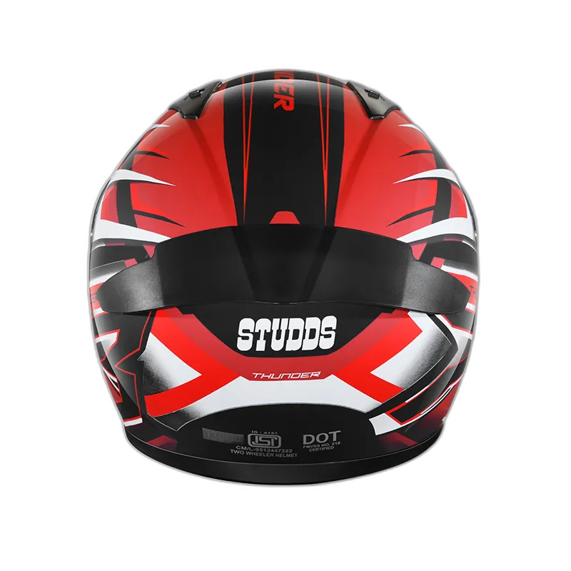 STUDDS Thunder D6 Black White N2 Full Face Helmet
