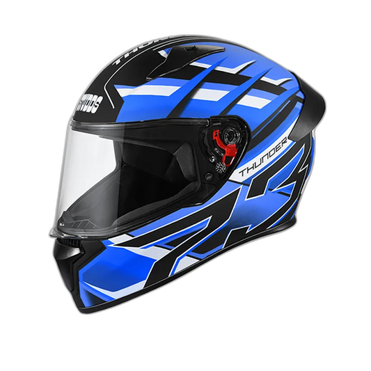 STUDDS Thunder D6 Matt Black Blue N1 Full Face Helmet