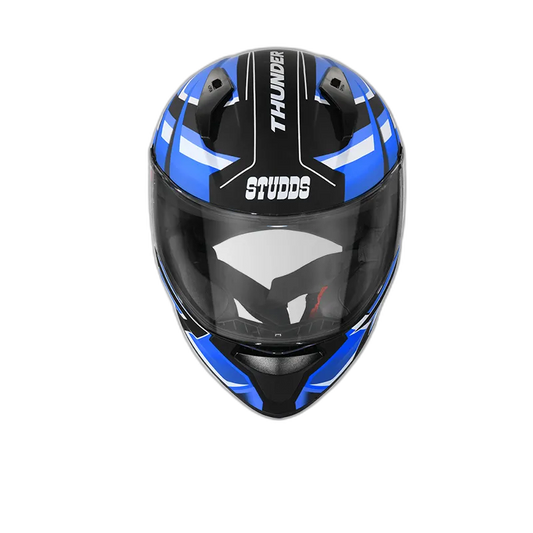 STUDDS Thunder D6 Matt Black Blue N1 Full Face Helmet
