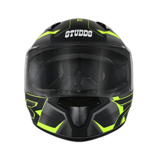 STUDDS Thunder D6 Matt Black Grey N5 Full Face Helmet