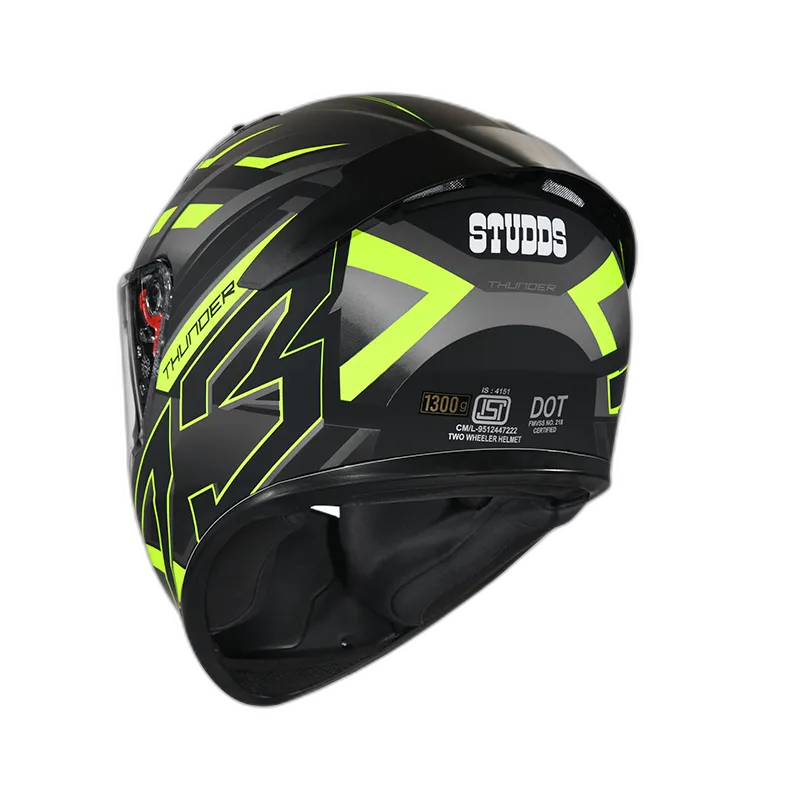 STUDDS Thunder D6 Matt Black Grey N5 Full Face Helmet