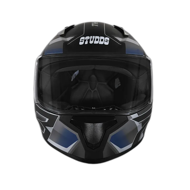 STUDDS Thunder D6 Matt Black Grey N6 Full Face Helmet