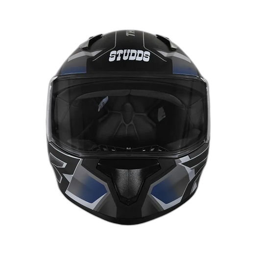 STUDDS Thunder D6 Matt Black Grey N6 Full Face Helmet