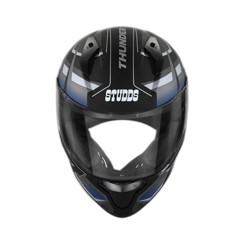 STUDDS Thunder D6 Matt Black Grey N6 Full Face Helmet