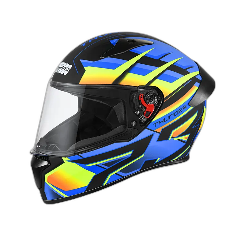 STUDDS Thunder D6 Matt Black Orange N1 Full Face Helmet