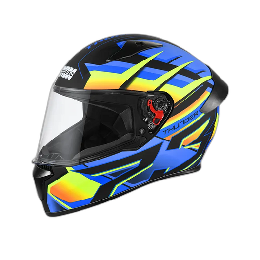STUDDS Thunder D6 Matt Black Orange N1 Full Face Helmet