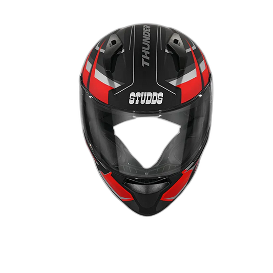 STUDDS Thunder D6 Matt Black Red N4 Full Face Helmet