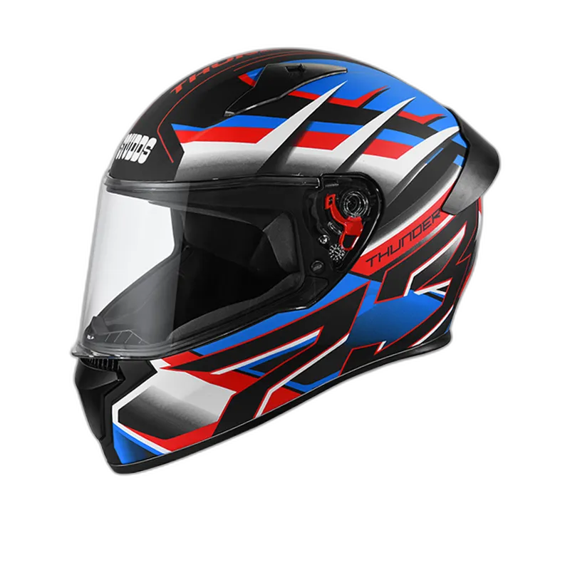 STUDDS Thunder D6 Matt Black White N1 Full Face Helmet
