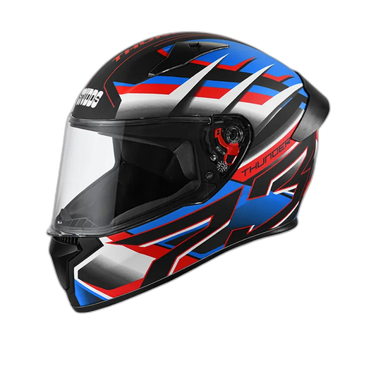 STUDDS Thunder D6 Matt Black White N1 Full Face Helmet