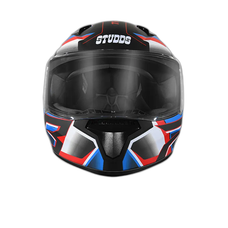 STUDDS Thunder D6 Matt Black White N1 Full Face Helmet