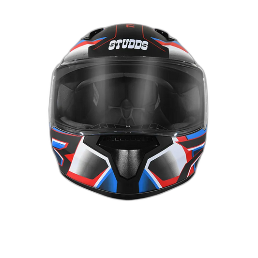 STUDDS Thunder D6 Matt Black White N1 Full Face Helmet