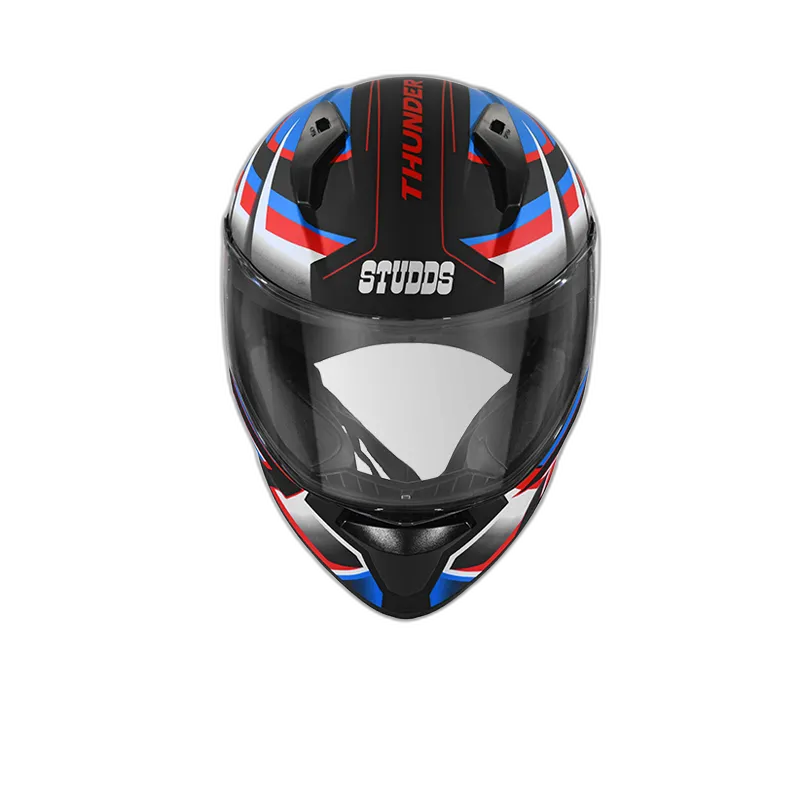 STUDDS Thunder D6 Matt Black White N1 Full Face Helmet